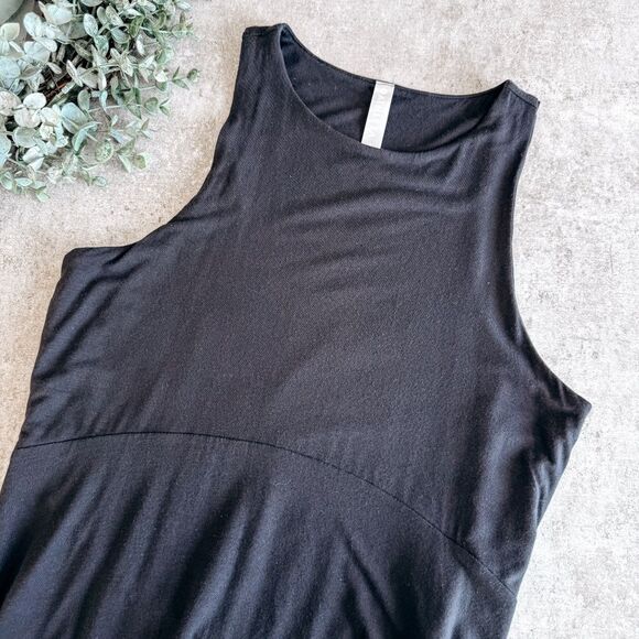 Athleta Black High Neck Fit n Flare Dress Size Small - Picture 1 of 8